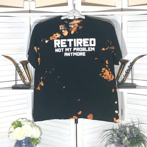 Distressed Black T-Shirt XL - Picture 1 of 11